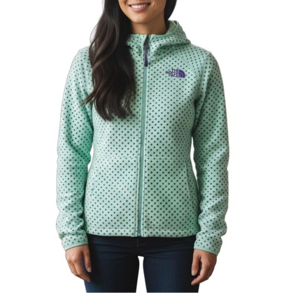 The North Face Girls’ Polka Dot Fleece Hoodie Jacket | Size XL (18)